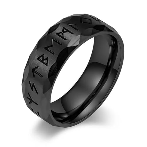 BISONBLUE Ringe Herren Ring Damen Männer Rings Geschenk Vintage Wikinger Ring Nordischer Ring für Männer Frauen Paar Amulett Mode Geschenk 8 18359 von BISONBLUE
