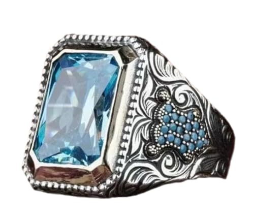 BISONBLUE Ringe Herren Rings Damen Ring Modeaccessoires Funkelnde blaue Zirkonringe Herrenringe 9 Blau BISONBLUE Ringe Herren Rings Damen Ring Modeaccessoires Funkelnde blaue Zirkonringe Herrenringe 9 Blau von BISONBLUE