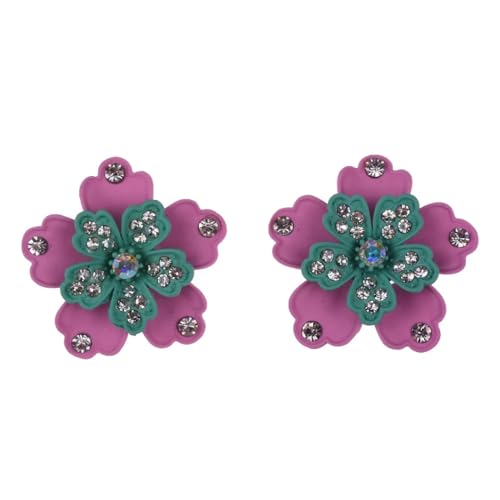 Ohrringe Damen Ohrstecker Ohrhänger Modische 925 Geschenk Für Frauen Freundin Mädchen Blumenohrringe Damen Rosa von BISONBLUE