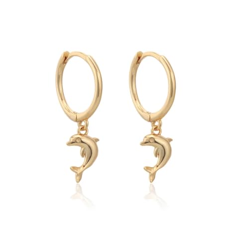 Ohrringe Damen Ohrstecker Ohrhänger Modische 925 Geschenk Für Frauen Freundin Mädchen Delphin Süßer Ohrring Weibliche Einfache Ohrringe von BISONBLUE