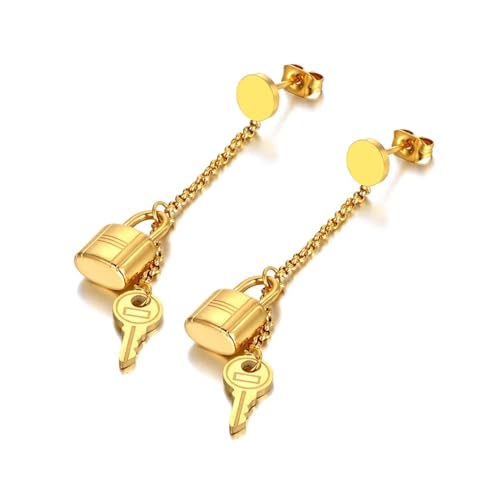 Ohrringe Damen Ohrstecker Ohrhänger Modische 925 Geschenk Für Frauen Freundin Mädchen Ohrringe Für Damen Key Drop Boho E33008G von BISONBLUE