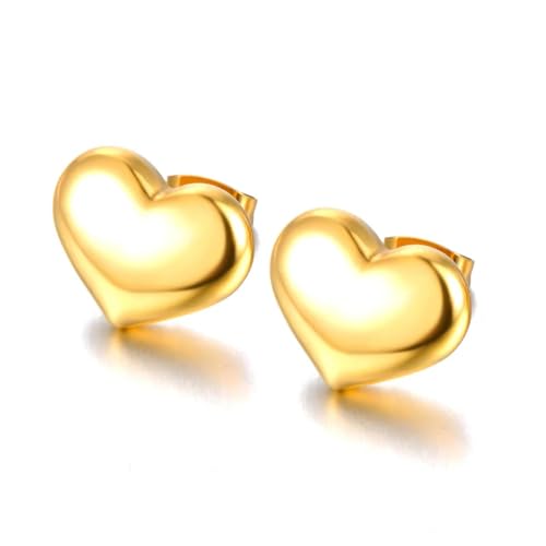 Ohrringe Damen Ohrstecker Ohrhänger Modische 925 Geschenk Für Frauen Freundin Mädchen Ohrringe Für Damen Love Heart Stud E23026G von BISONBLUE