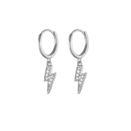 Ohrringe Damen Ohrstecker Ohrhänger Modische 925 Geschenk Für Frauen Freundin Mädchen Ohrringe Für Damen Und Mädchen, Silberfarben von BISONBLUE