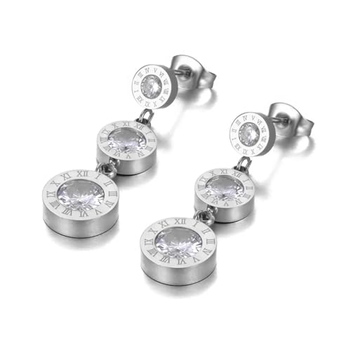 Ohrringe Damen Ohrstecker Ohrhänger Modische 925 Geschenk Für Frauen Freundin Mädchen Ohrringe Für Frauen, Römische Ziffern, Ohrstecker Für Mädchen, Böhmen-Ohrringe von BISONBLUE