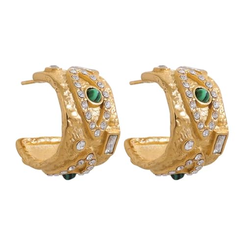 Ohrringe für Damen Damenohrringe Damen-Ohrstecker Frauen S925 Modeaccessoires Exquisite Geometrische Ohrringe Bling Zirkonia Mode Für Frauen Yh1588Agold von BISONBLUE