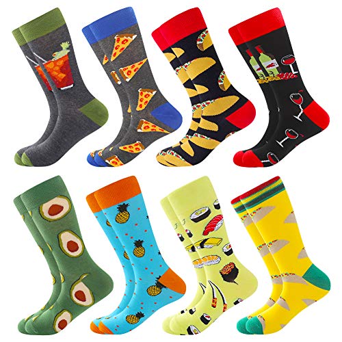 BISOUSOX Socken Herren 39-46 Bunt Lustig Herrensocken Lustige Motive Klassische Strümpfe Modische Socken für Männer Geschenk für Arbeit Sport von BISOUSOX