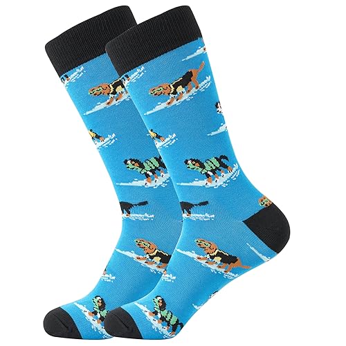 BISOUSOX Herren Socken Bunt 39-46 Lustige Socken Herren Motive Klassische Strümpfe Modische Socken für Männer Geschenk für Eltern Liebhaber Freunde von BISOUSOX