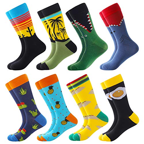 BISOUSOX Herren Socken Bunt 39-46 Lustige Socken Herren Motive Klassische Strümpfe Modische Socken für Männer Geschenk für Eltern Liebhaber Freunde von BISOUSOX