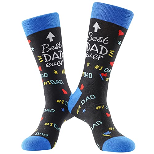 BISOUSOX Herrensocken Bunte Socken Herren Geschenke für Papa Männer Herrensocken Baumwolle Lustige Socken Komfortabel Strümpfe Vatertagsgeschenk Geburtstag von BISOUSOX