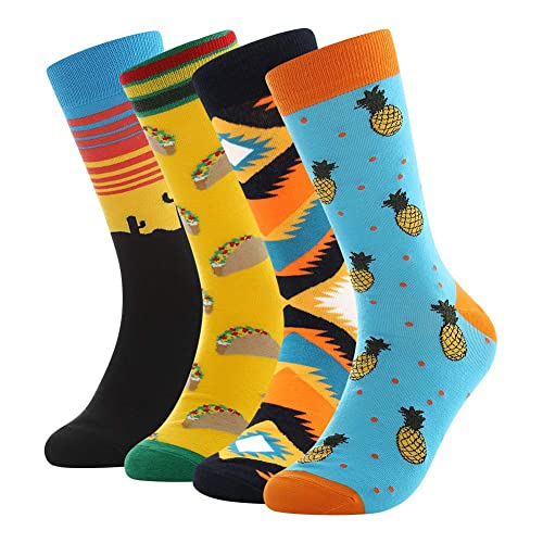 BISOUSOX Socken Herren 39-46 Bunt Lustig Herrensocken Lustige Motive Klassische Strümpfe Modische Socken für Männer Geschenk für Arbeit Sport von BISOUSOX