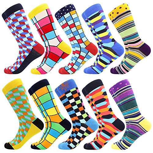 BISOUSOX Herren Socken Bunt 39-46 Lustige Socken Herren Motive Klassische Strümpfe Modische Socken für Männer Geschenk für Eltern Liebhaber Freunde von BISOUSOX