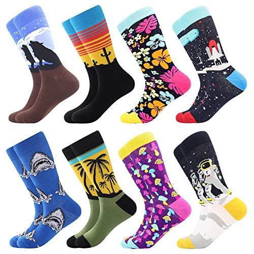 BISOUSOX Herren Socken Bunt 39-46 Lustige Socken Herren Motive Klassische Strümpfe Modische Socken für Männer Geschenk für Eltern Liebhaber Freunde von BISOUSOX