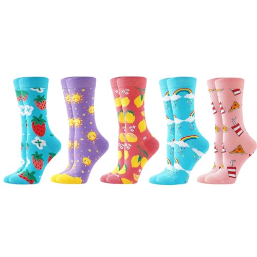 BISOUSOX Lustige Socken Damen Strümpfe Damen Baumwolle Socken Lustig Bunte Socken Geschenk für Frauen 36-40 von BISOUSOX