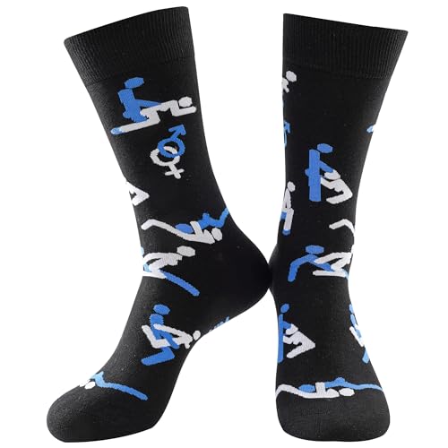 BISOUSOX Lustige Socken Herren Baumwolle Damen Personalisierte Socken mit Herzmuster Valentinstagsgeschenk für Männer Frauen Soulmate Socken Valentinstag Strümpfe Unisex Passende Socken von BISOUSOX