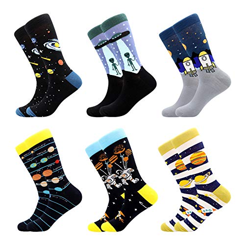 BISOUSOX Socken Herren 39-46 Bunt Lustig Herrensocken Lustige Motive Klassische Strümpfe Modische Socken für Männer Geschenk für Arbeit Sport von BISOUSOX