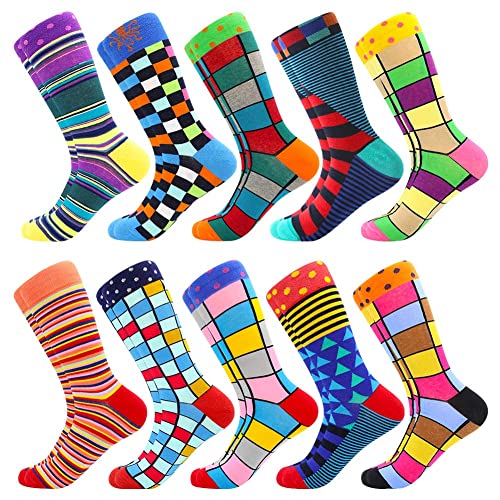 BISOUSOX Herren Socken Bunt 39-46 Lustige Socken Herren Motive Klassische Strümpfe Modische Socken für Männer Geschenk für Eltern Liebhaber Freunde von BISOUSOX