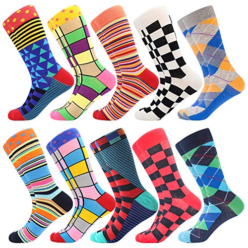 BISOUSOX Herren Socken Bunt 39-46 Lustige Socken Herren Motive Klassische Strümpfe Modische Socken für Männer Geschenk für Eltern Liebhaber Freunde von BISOUSOX