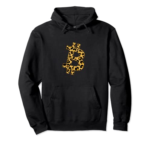 Damen Bitcoin Logo Leopardenmuster Pullover Hoodie Damen Bitcoin Logo Leopardenmuster Pullover Hoodie von BITCOIN LEOPARD CRYPTO ART REVOLUTION GIFT APPAREL