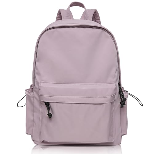 Schulrucksack Mädchen, Rucksack Schule Teenager, BITUOR Schultasche Damen, Schulranzen mit Laptopfach, Wasserdichter, Multi-Tasche Tagesrucksack, Unisex Backpack für Ausflüge, Uni, Schule, Lila von BITUOR