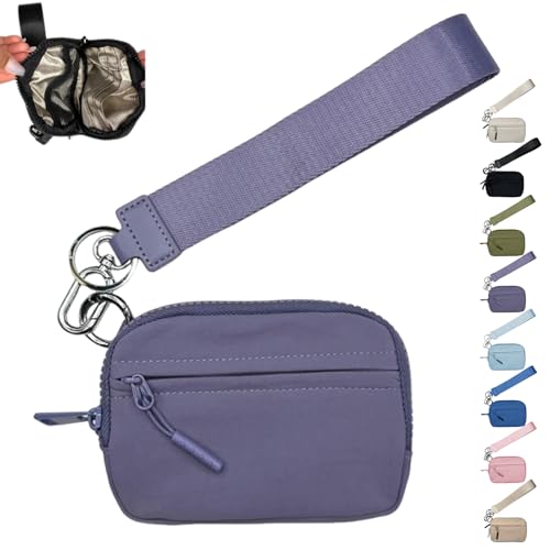 BIUBIULOVE Corelration The Wallet 2. Generation, Corelation Wallet, Nylon-Handgelenk-Geldbörse Für Damen, Wasserdichtes Nylonmaterial, Kartenetui Mit Reißverschluss (Lila,Einheitsgröße) von BIUBIULOVE