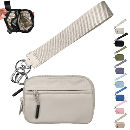 BIUBIULOVE Corelration The Wallet 2. Generation, Corelation Wallet, Nylon-Handgelenk-Geldbörse Für Damen, Wasserdichtes Nylonmaterial, Kartenetui Mit Reißverschluss (Weiß,Einheitsgröße) von BIUBIULOVE