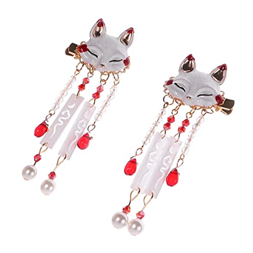 BIUDECO 1 Paar Fuchs Quastenclip Hanfu-haar Haarschmuck Für Damen Frauen Quaste Haarspange Quasten Haarspangen Chinesische Hanfu Haarspangen Damenteile Kimono Legierung Fräulein von BIUDECO