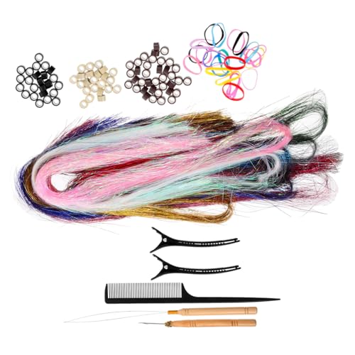 BIUDECO Leichtes Glitzer-haarlametta Damen Und Mädchen Einfache Haarverlängerung Für Diy-styling Modisches Haar-accessoire von BIUDECO