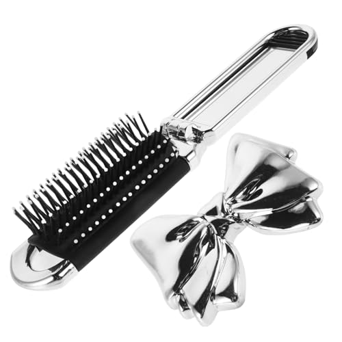 BIUDECO Faltbare Haarbürste Mit Kamm Reisehaarbürste Für Damen Tragbarer Spiegelkamm Kompakte Haarbürste Für Handtasche Reisepaddelbürste Mit Spiegel von BIUDECO