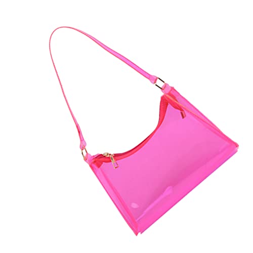 BIUDECO 1 Stk Transparente Achsel tasche weiße Tasche damen umhängetaschen Schultertasche Aufbewahrungsbeutel Handtaschen nützliche Einkaufstasche stylische Straddlebag Mode PVC von BIUDECO