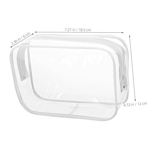 BIUDECO 10 Stück PVC-Kosmetiktasche Toilettenartikel Reisetasche Reise-Kosmetiktasche Make-up-Taschen Damen Kulturbeutel Make-up-Kulturbeutel Reise -Tasche -Beutel Weiß von BIUDECO