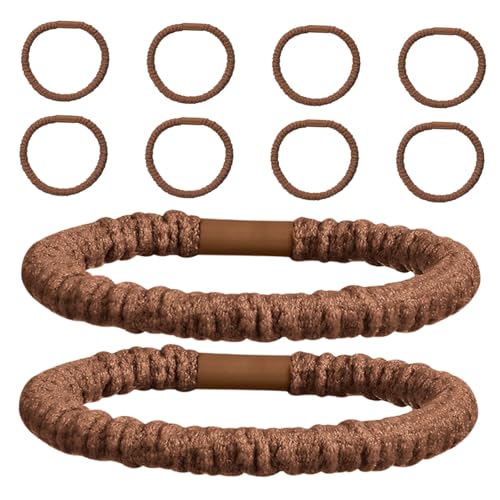 BIUDECO 10 Stück Teiliges Elastische Haargummis für Dickes Haar Hohe Dehnbarkeit Schonend Haarbruch Vielseitig Einsetzbar für Frauen und Mädchen Robustes Material für Pferdeschwanz Dutt von BIUDECO