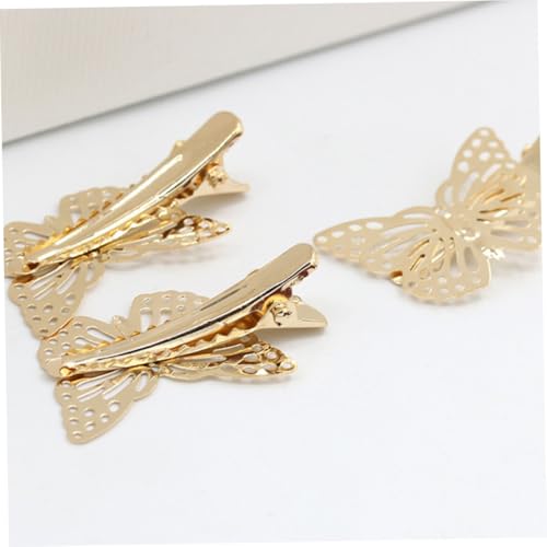 BIUDECO 10 Stück Teiliges Filigrane Haarklammern aus Goldlegiertem Hohl Gearbeitet Stereoskopisches Schmetterlingsdesign Rechts Eleganter Haarschmuck für Mädchen für Festtage und Partys von BIUDECO