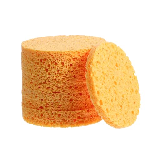 BIUDECO 10 Stück Teiliges Natürliche Zellulose gesichtsschwämme Oval Sanfte Reinigungspads für Frauen Wiederverwendbar Make up entferner kompatibel Farbige Zufällige Farbe Zufällige Farbe von BIUDECO