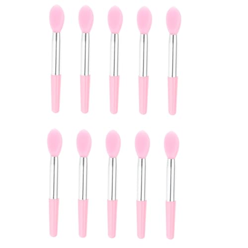 BIUDECO 10 Stück Teiliges Silikon Lippenstift Pinselset für Wiederverwendbare Make Up Applikatoren für Lippen und Lidschatten Praktische Anwendung für Unterwegs von BIUDECO