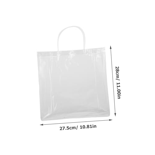 BIUDECO 10 Stück Teiliges Transparente PVC Geschenkbeutel mit Griffen Wiederverwendbare Kleine Tragetaschen Handliche Geschenkverpackungstaschen für Party Weihnachten Einkauf Leicht und von BIUDECO