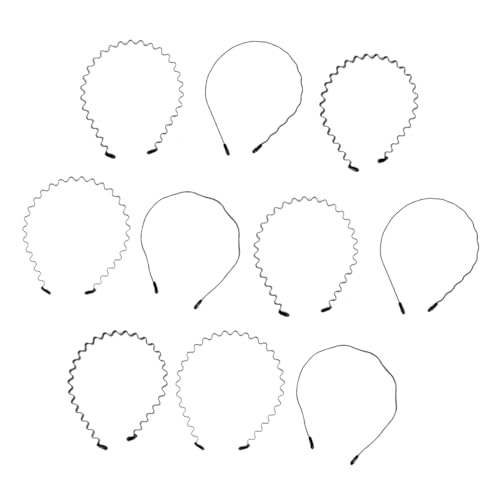 BIUDECO 10 Stück Teiliges Unisex Metall Haarband Rostfrei Wellenförmig Rutsch Stirnband für Sport und Alltag Leicht mit Schutzkappen Modisch für Damen und Herren Zufällige Zufällige Farbe von BIUDECO