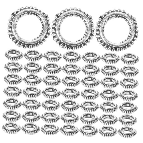 BIUDECO 100 Stück Teiliges Metall Haarring für Zöpfe Leichte Dreadlock Ringe mit Spacer Design Vielseitiger Haarschmuck zur Dekoration und Haarverlängerung Schwarzes Zubehör für Festival von BIUDECO