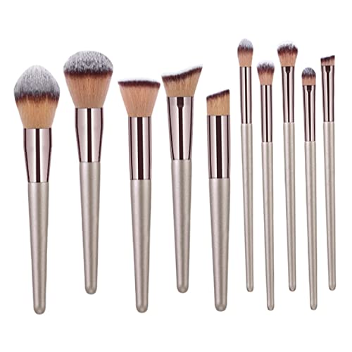 BIUDECO 10stücke Schminkpinsel Aus Nylonborsten Für Foundation Und Lidschatten Kosmetikpinsel-kit Für Make-up Vielfältige Anwendungsmöglichkeiten Für Gesicht Und Haut von BIUDECO