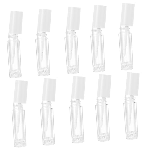 BIUDECO 10stücke Leere Lip Gloss Flaschen Nachfüllbare Rundflaschen Für Lippenpflege Für Reise Und Alltag Mit Deckel Transparentes Material von BIUDECO