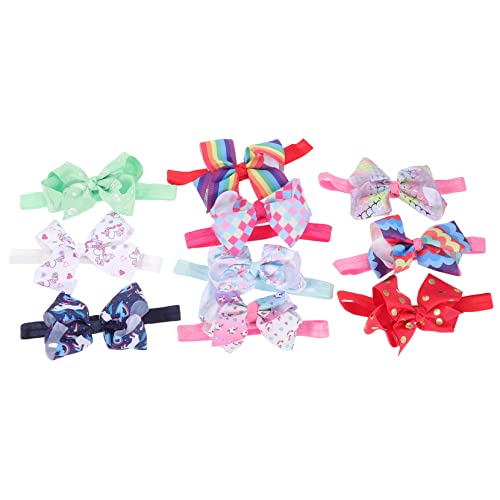 BIUDECO 10stücke Teiliges Haarband Mit Bunten Schleifen Für Mädchen Elastische Haarschmuck-accessoires Für Partys Und Fototermine Sicher Und Langlebig Auswahl Für Festliche Anlässe von BIUDECO