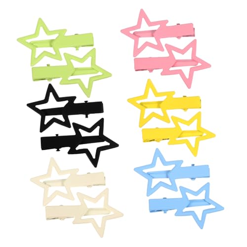 BIUDECO 12stücke Teiliges Kawaii Haarspangen Sternform Bunte Metall-haarclips Für Mädchen Dekorative Haarklammern Für Jeden Anlass Leicht Und Praktisch Für Alltag Und Partys von BIUDECO