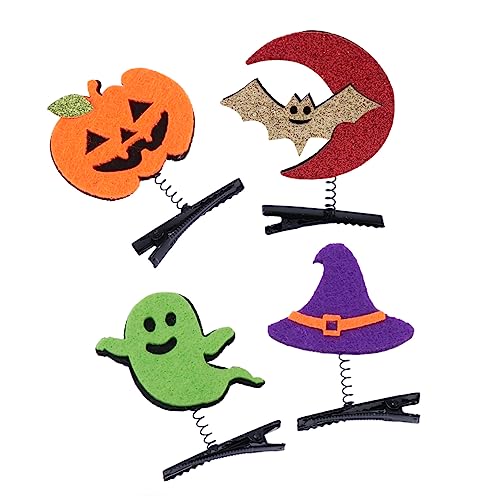 BIUDECO 12 Stück Kürbis - Haarnadel Haarspangen für Mädchen Halloween Haarklammer Cosplay-Kopfschmuck Spinnen Haarnadel Stirnband Kürbisse Filzstoff von BIUDECO