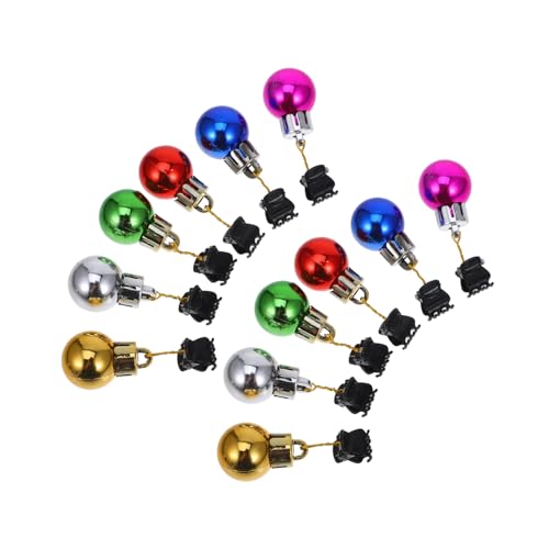 BIUDECO 12 Stück Teiliges Bunte Weihnachts Bartclips Glänzende Bartkugeln mit Mini Haarklammer Robuste Gesichtsbehaarungsschmuck für Männer Festliche Dekoration Zufällige von BIUDECO