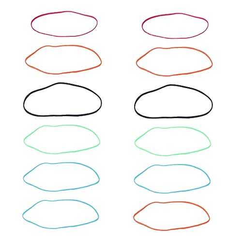 BIUDECO 12stücke Sport Stirnbänder Rutschfest Elastische Haarband Unisex Praktische Haarbänder Für Fitness Sauberem Haar Und Schutz Vor Schweiß von BIUDECO