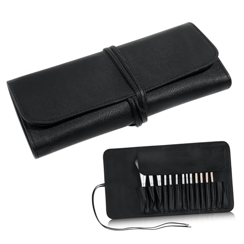 BIUDECO 15 Stück PU Kosmetiktasche Damen Reise Make Up Tasche mit Großem Fassungsvermögen und Leichtem Design Makeup Storage Bag aus Langlebigem PU Leder für Teiliges Zubehör für Business von BIUDECO