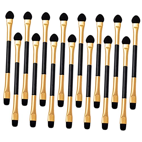 BIUDECO 15 Stück Teiliges Lidschatten Pinselset Doppelseitige Applikatoren für Augen Make Up Tragbar Vielseitig Geeignet für Zuhause oder Professionelle Salons Leicht und Praktisch von BIUDECO