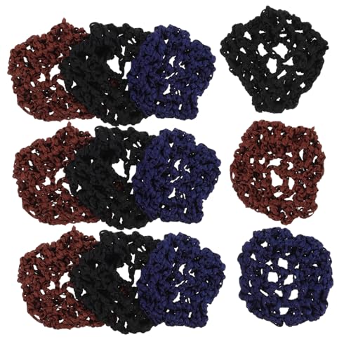 BIUDECO 15stücke Haarnetze Für Damen Elastische Dutt-abdeckungen Handgefertigt Strickmaterial Dutt-netze Für Ballett Und Tanz Haarzubehör Für Mädchen Und Frauen von BIUDECO