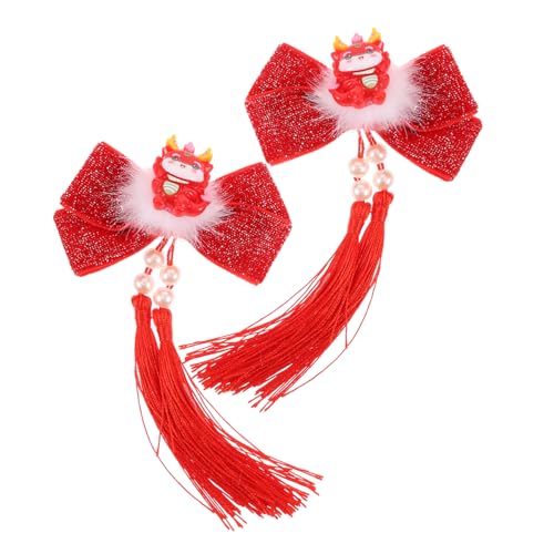 BIUDECO Chinesische Haarspangen Mit Quasten Und Schleifen Elegante Haarklammern Für Damen Für Hochzeiten Neujahr Und Besondere Anlässe Bequem von BIUDECO