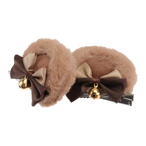 BIUDECO Niedliche Plüsch Haarspangen Mit Bären Ohr Design Für Cosplay Party Accessoires Leicht Zu Tragen Für Mädchen von BIUDECO