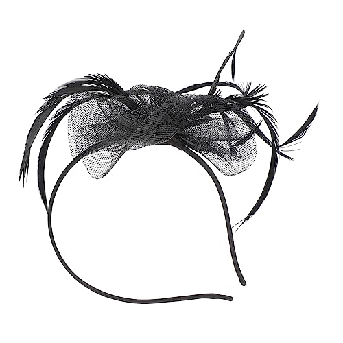 BIUDECO 1stück Feder-mesh Headdress Für Hochzeiten Bälle Und Partys Elegantes Haaraccessoire Für Besonderen Anlass Leicht Und Charmant Als Braut Oder Tanzkopfband von BIUDECO